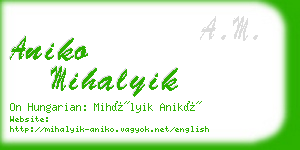 aniko mihalyik business card